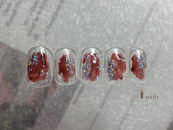 アイネイルズ 横浜EAST店(I-nails)/キラキラ塗りかけネイル