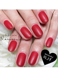 真っ赤☆マットNail