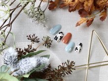 マークジーン 甲南山手(MARK JEAN)/モノクロフラワー大人秋ネイル