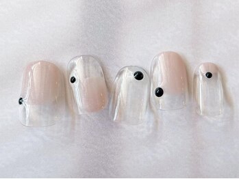 アイネイルズ 梅田店(I nails)/塗りかけストーンシンプル