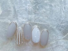 モグネイル(Mogunail)/7.8月定額B 大人ボーダーネイル