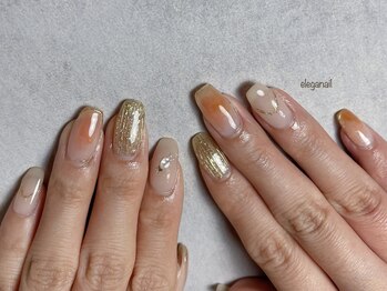 ミラー×ニュアンスネイル