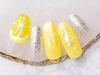 モンスリール 麻布十番(Mon Sourire)/フルーツ◆レモンフレンチネイル