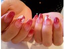 大人美しいお花Nail