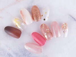 ちぐはぐ　シアー　ピンク