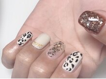 プティットスリール 西尾店(Petit Sourire)/☆ひょう柄☆チェーンネイル☆