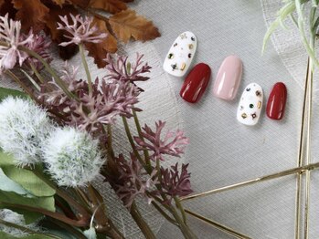 マークジーン 甲南山手(MARK JEAN)/カラフルビジューボルドーネイル