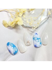 冬の重ねフラワーデザイン