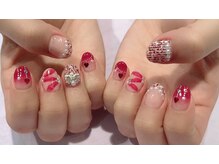 アートネイル アルファ(Art Nail ALUFA)/ツイード&リボン&ハート