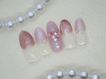 フェリーチェ(nail salon&school felice)/ハートフレンチ¥9790