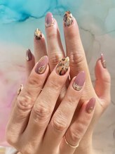 ハチハチネイル(88-nail.)/ヒョウ柄ネイル