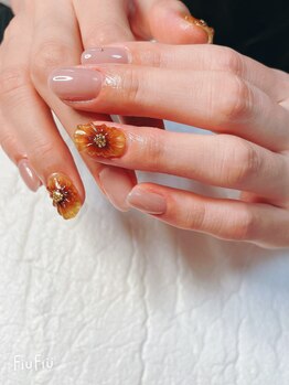 シュシュ(Chou chou)/ヌーディーぷっくりフラワー