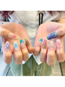 夏ネイル/グラデーションネイル