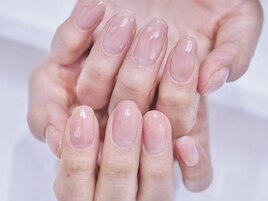 桃ニュアンスネイル