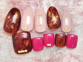 べっ甲ネイル◇¥11506/¥11484