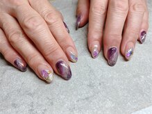 モレリア(morelia)/パープル大理石ネイル