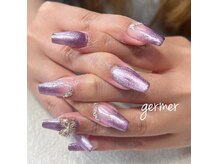 ジェルメ(germer)/紫のマグネットネイル！