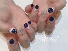 お月見ネイル