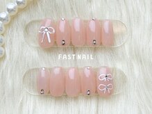 ファストネイル ロコ 昭島店(FAST NAIL LOCO)/ぷっくりリボンネイル