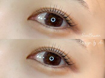 サンブラウン(SUN BROWN)/eyelash design by Ai