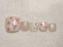 リノ ネイル(Rino nail)/5月新作　オーロラ×バラ705e4