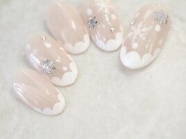 雪の結晶ネイル