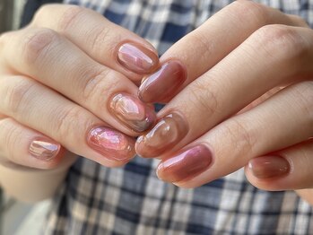 ミニョン 北堀江(mignon)/秋色ちゅるちゅるネイル