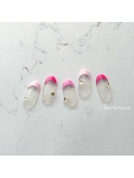 アムルーズ(Amoureuse)/春カラーフレンチネイル♪