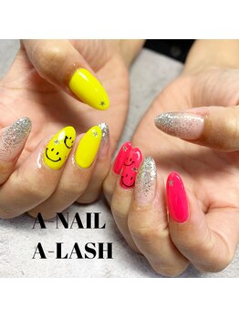 エーネイル エーラッシュ(A-NAIL A-LASH)/定額ネイル【倉敷】