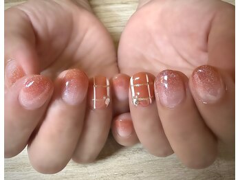 アミュリー ネイル アトリエ(Amury nail atelier)/マグネット オーロラ チェック