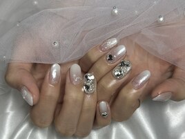 ホワイトネイル/冬ネイル