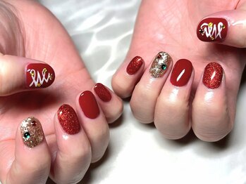 ネイルサロンブリス(nail salon Bliss)/☆ニュアンスXmasネイル☆