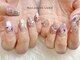 ネイルサロン ラグジェ(Nailsalon LUXE)の写真/長持ちする高技術が好評◎押し花×蝶々モチーフが春っぽさを演出♪【写真:定額ゴージャス¥9900】