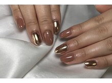 ミアネイル 蕨店(mia nail)/ワンカラー×ミラー