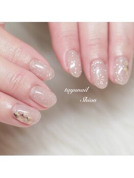 パラジェル手書き蝋梅ネイル