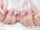 チップ長さだしシンプルネイル