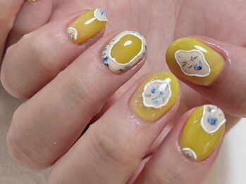 オカユデザイン ネイルワークス(OKAYU DESIGN Nailworks)の写真/小さな世界をお爪の上に 写真や絵画のお持ち込み画像をネイルに落とし込みもできます◎