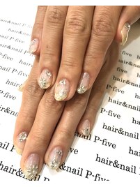 冬のフラワーネイル♪