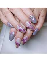 ネイルサロン リン(Lin)/パンジー風アートネイル