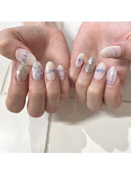 カミナネイル(KAMINA.nail)/落書きネイル