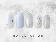 ネイルステーション ルミネ町田店(NAIL STATION)/うるッと雪ネイル／パラジェル