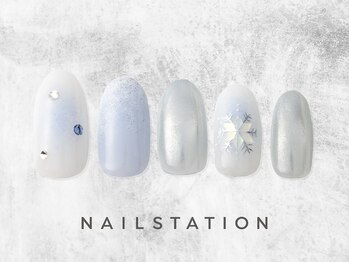 ネイルステーション ルミネ町田店(NAIL STATION)/うるッと雪ネイル/パラジェル