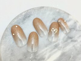 リボングラデーションネイル