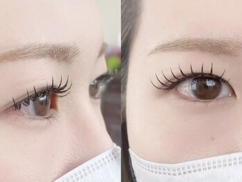 エイチプラス 草薙店(h.plus)の写真/【持続2倍LEDエクステ】マツエク100本で、自まつげ風・束感・まつげに★毎朝簡単キレイ♪