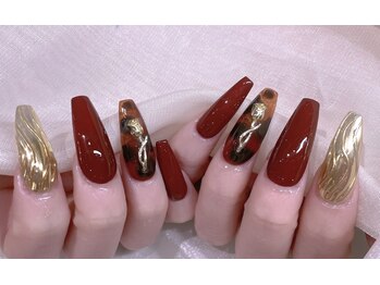 エムズ ネイルサロン(M2)/べっこうマーブル