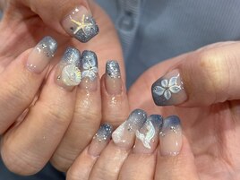 プルメリア　グラデ　海　貝殻