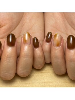 アメイロネイル(アメイロ_nail.)/ブラウンネイル