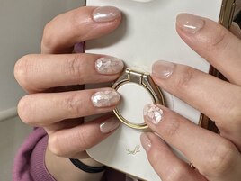 奥行き桜ネイル