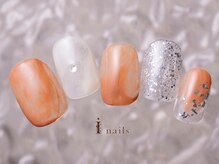 アイネイルズ 町田店(I nails)/オレンジニュアンスネイル7480円
