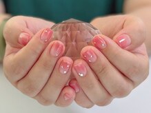 ジュジュハティ(JujurHati)/ピンクグラデーションネイル
